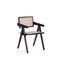 Manhattan Comfort Hamlet Dining Arm Chair in Black and Natural Cane DCCA09-BK - alternate 1